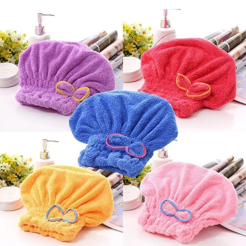 (Pack of 02 ) Hair Drying Cap Towel