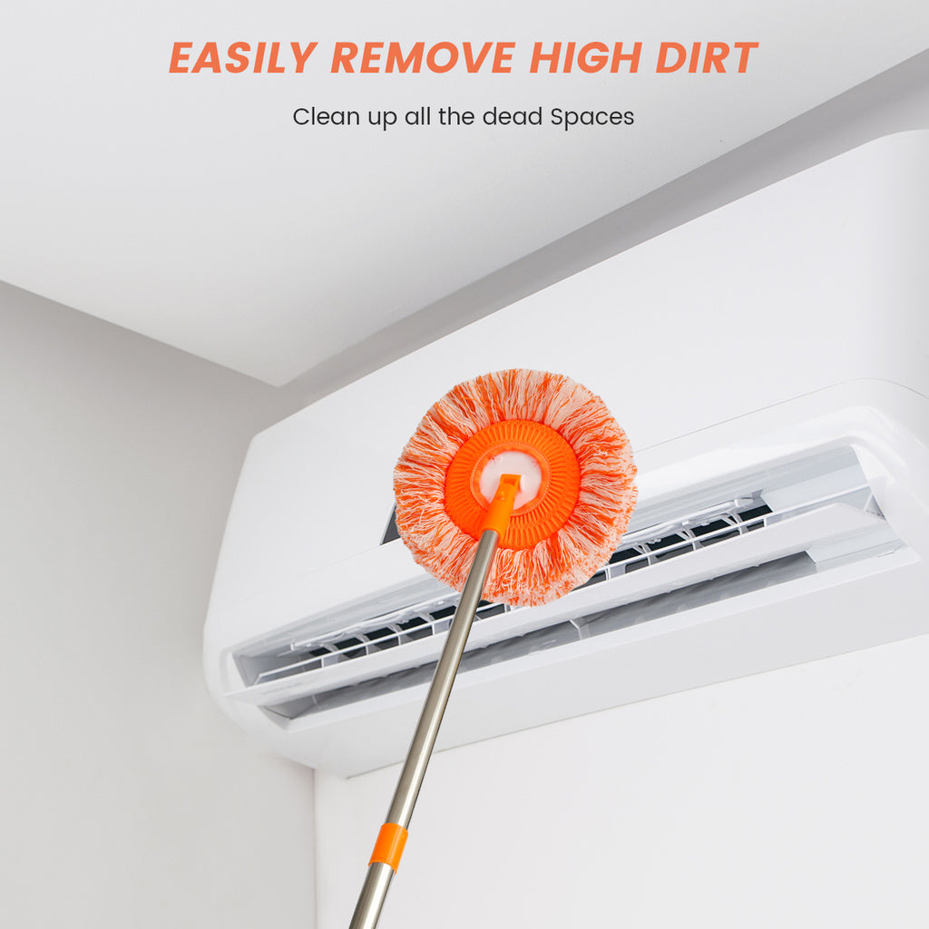 360° Rotatable Cleaning Mops Adjustable Multifunctional Sunflower Chenille Magic Mop Head Microfiber Dust Mops Window Cleaning