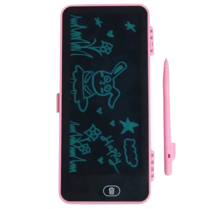 LCD Drawing Pen Case for Kids | Writing Tablet Pencil Box with Screen Lock & One-Key Erase